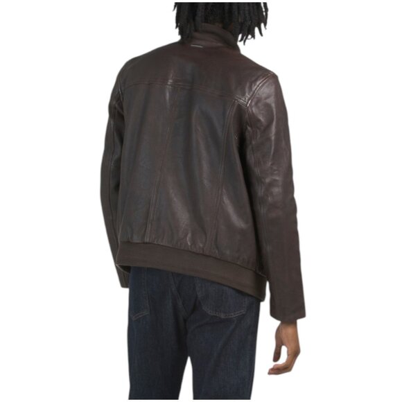ANDREW MARC Leather Macneil Bomber Jacket - Picture 2 of 2